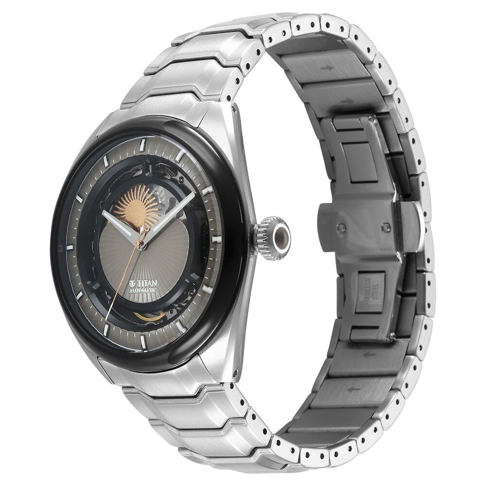 Buy Online Titan Caelum Multilayered Sun Moon Dial in Plaster Brown Stellar Edition 10011km01 Titan
