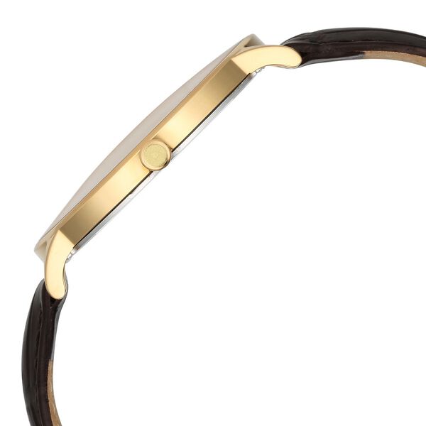 Titan Nebula Lustre 18k Gold Analog Leather Strap Watch for Men - image number 3