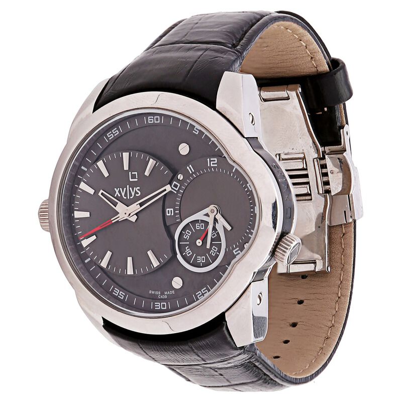 Buy Online Xylys Quartz Analog Black Dial Leather Strap Watch for Men