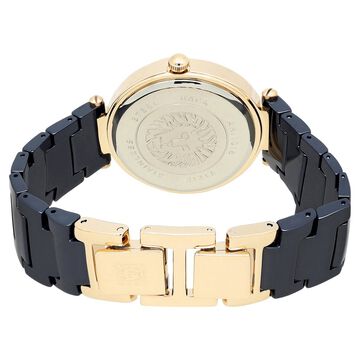 Anne Klein Quartz Analog Blue Dial Ceramic Strap Watch for Women
