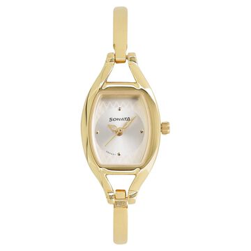 Sonata Pankh Silver Dial Women Watch With Metal Strap
