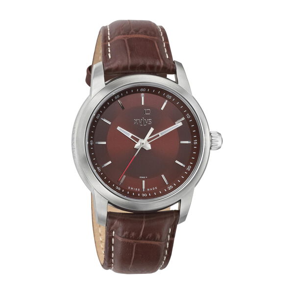 Xylys Swiss Analog Brown Leather Strap and Brown Dial Watch For Men - image number 0