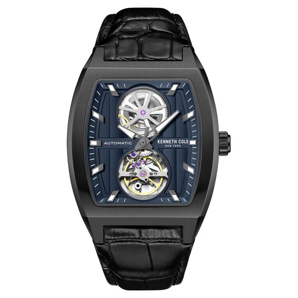 Kenneth Cole Automatic Black Leather Strap Watch For Men - image number 0