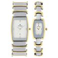 Titan Quartz Analog with Date Silver Dial Metal Strap Watch for Couple - image number 0