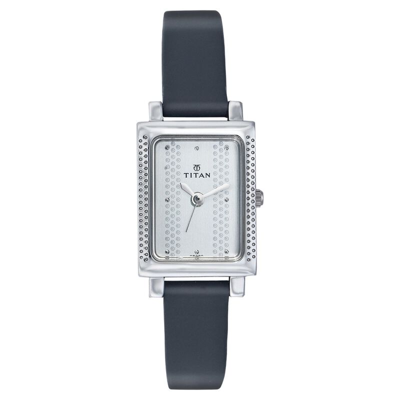 Titan Quartz Analog Silver Dial Watch for Women