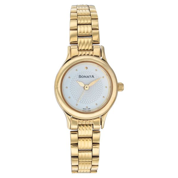 Sonata Quartz Analog Silver Dial Strap Watch for Women - image number 0
