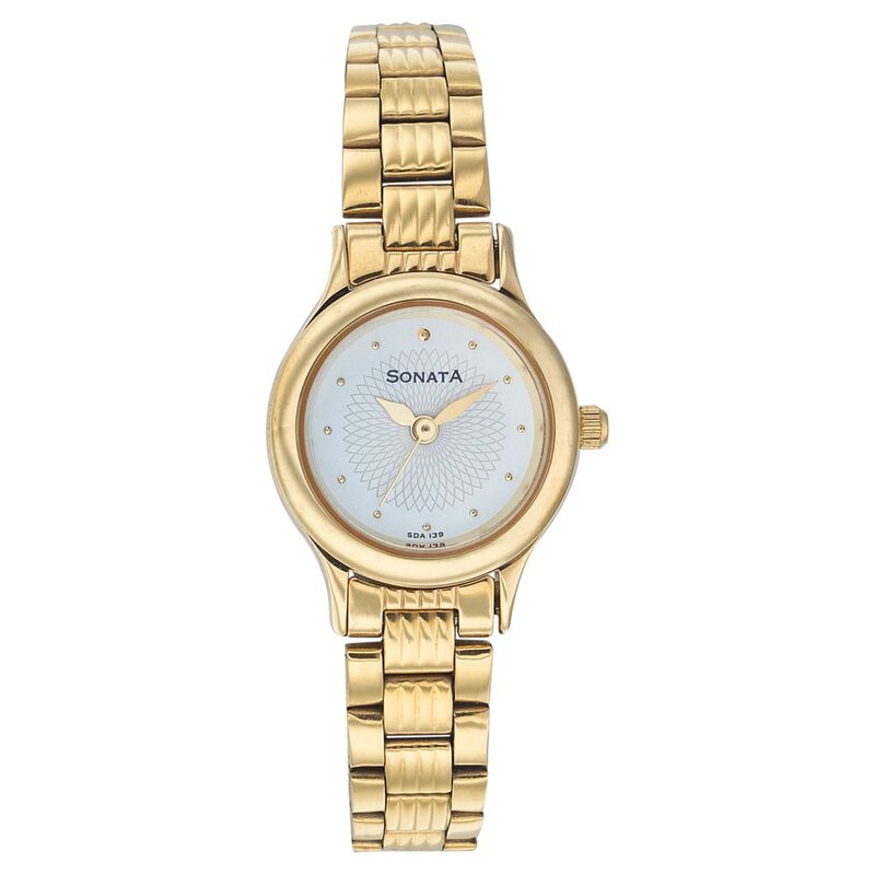 Sonata Quartz Analog Silver Dial Strap Watch for Women