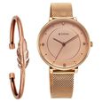 Titan Purple Stackables Quartz Analog Pink Dial Stainless Steel Strap Watch for Women - image number 0