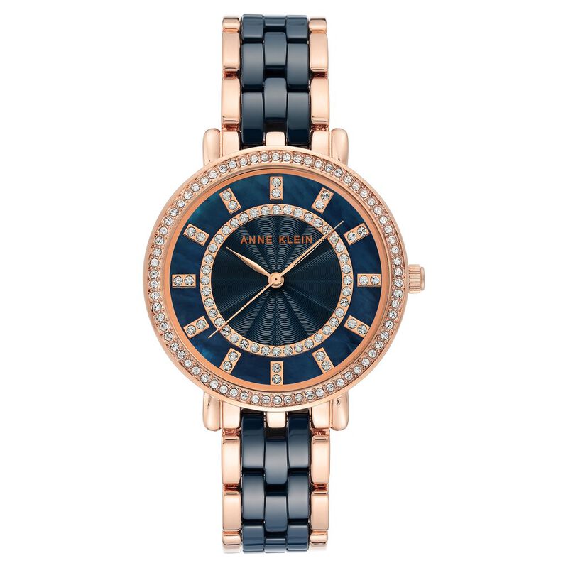 Anne Klein Quartz Analog Blue Dial Ceramic Strap Watch for Women - image number 0