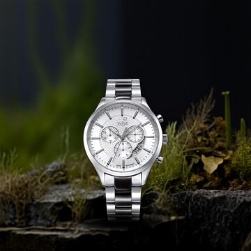 Xylys Triumph Swiss Chronograph Stainless Steel White Dial Watch for Men