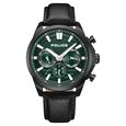 Police Quartz Multifunction Green Dial Black Leather Strap Watch For Men - image number 0