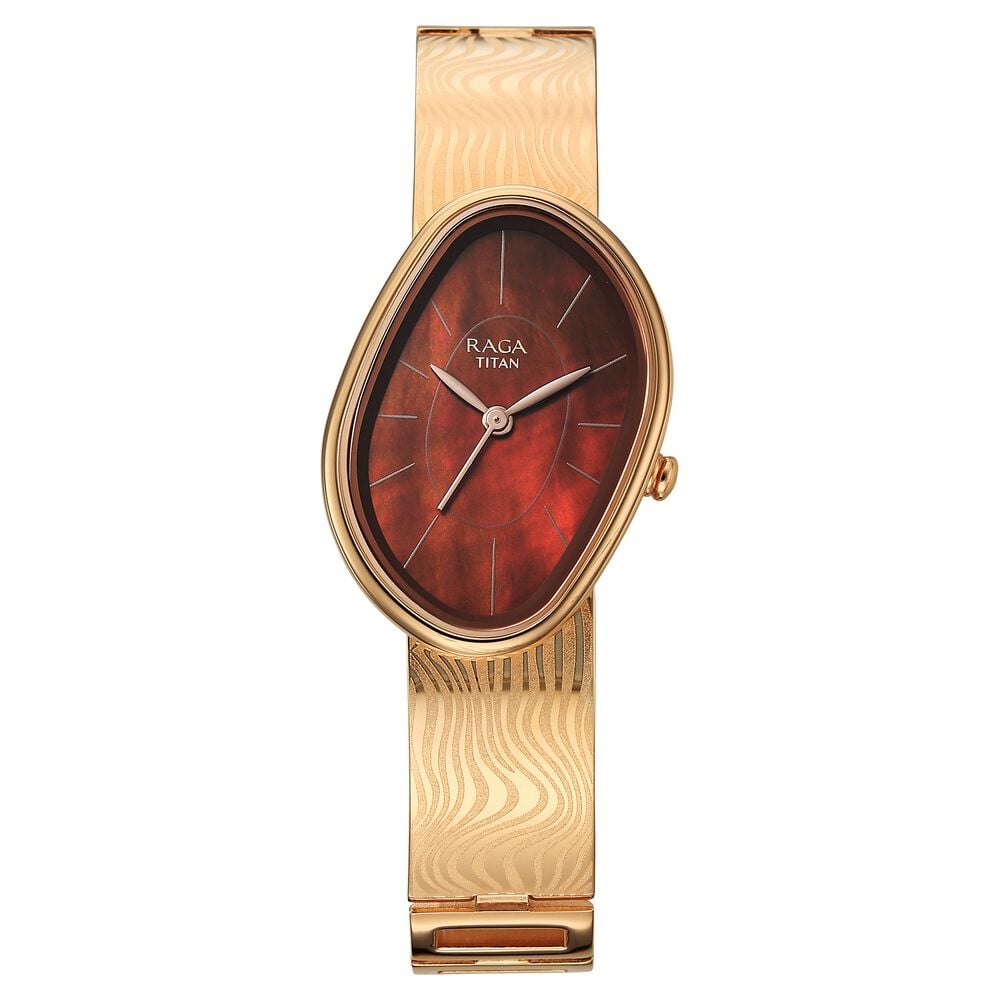 Titan Raga Sierra Quartz Analog Amber - Brown Dial Rose Gold Metal Strap Watch For Women-picture-23