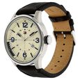 Tommy Hilfiger Quartz Analog Beige Dial Leather Strap Watch for Men - image number 1