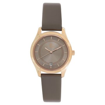 Titan Workwear Anthracite Dial Women Watch With Leather Strap