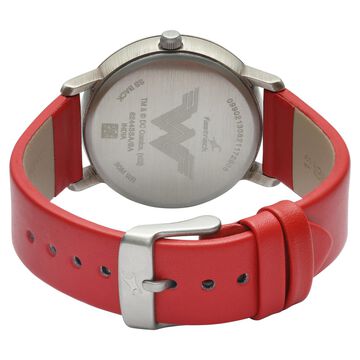 Fastrack Wonder Woman Quartz Analog Silver Dial Leather Strap Watch for Girls