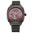 Fastrack Automatics Collection Pink Dial Grey Stainless Steel Strap Watch For Guys - image number 0