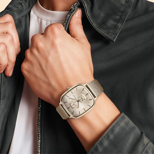 Buy Online Titan Avant Garde Silver Dial Quartz Multifunction