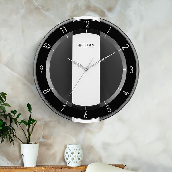 Titan Contemporary Multicoloured Wall Clock with a partly Semi-transparent Dial 33.80 x 33.80 cm (Medium Size) - image number 0