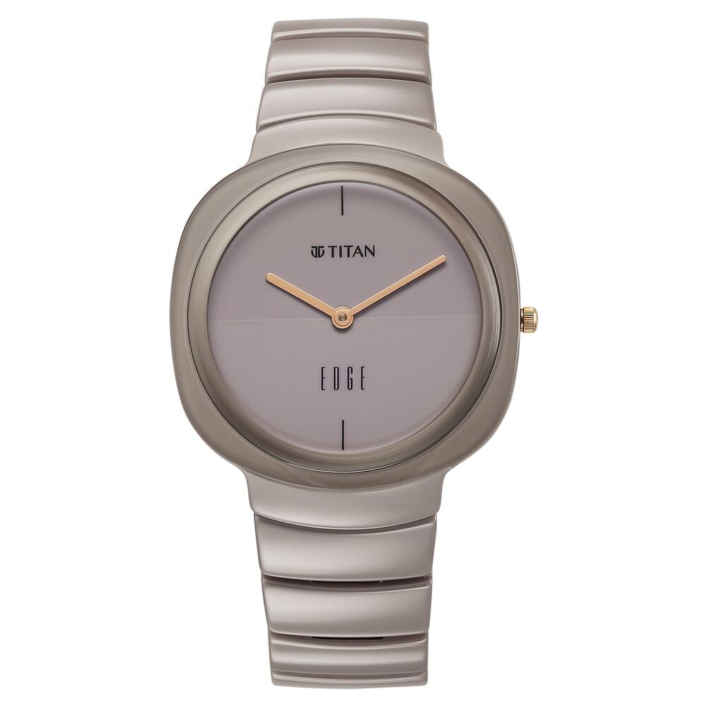 Titan Edge Squircle Quartz Analog Cream Dial Ceramic Strap Watch For Women-image-19