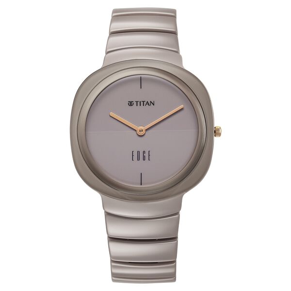 Titan Edge Squircle Quartz Analog Cream Dial Ceramic Strap Watch For Women - image number 0