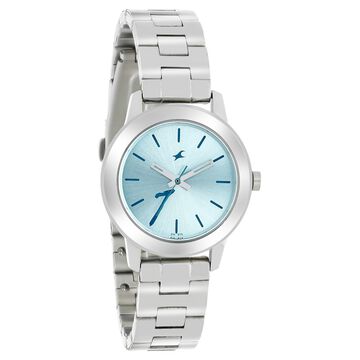 Fastrack Tropical Waters Quartz Analog Green Dial Metal Strap Watch for Girls