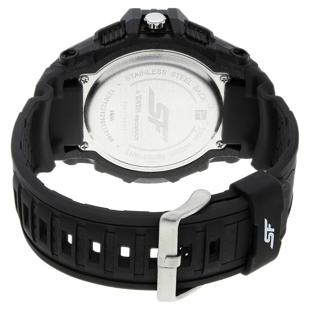 Buy Online SF Quartz Analog Digital Black Dial Plastic Strap Watch