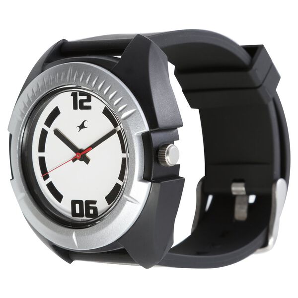 Fastrack Quartz Analog White Dial PU Strap Watch for Guys - image number 1