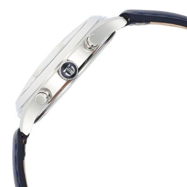 Titan Sapphire Quartz Multifunction Silver Dial Leather Strap Watch for Men - image number 3