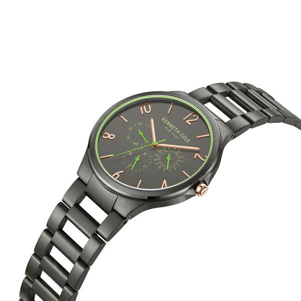 Kenneth Cole Quartz Multifunction Green Dial Stainless Steel Strap Watch for Men - image number 3