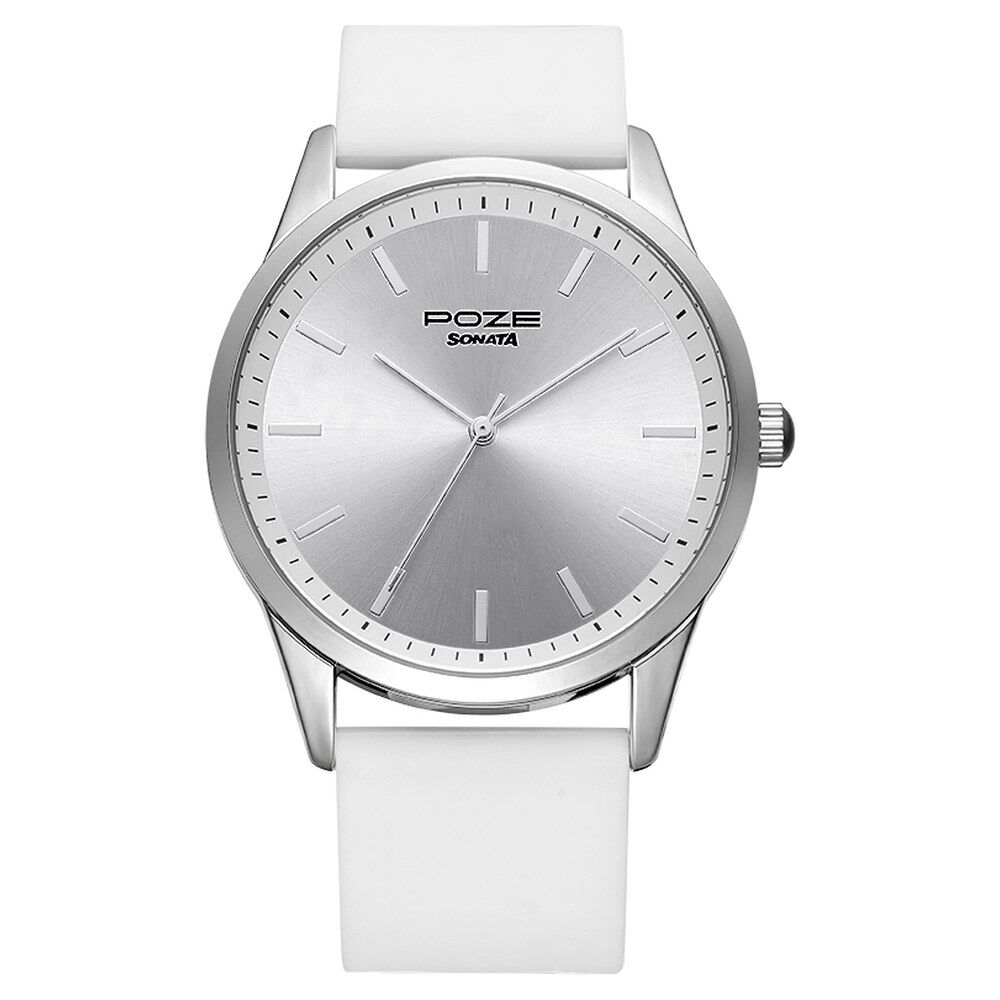 Sonata white dial watch on sale