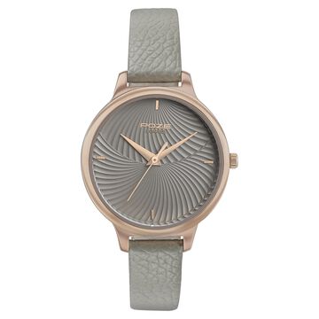Poze by Sonata Quartz Analog Grey Dial Leather Strap Watch for Women