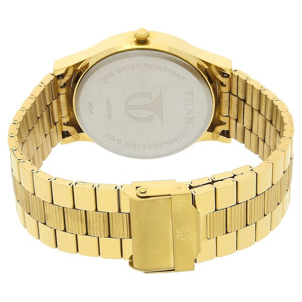 Titan Quartz Analog Silver Dial Stainless Steel Strap Watch for Men - image number 3