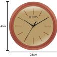 Titan Classic Brown Colour Wall Clock with Silent Sweep 34 x 34 cm (Medium) - image number 4