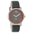 Fastrack Quartz Analog Silver Dial Leather Strap Watch for Girls