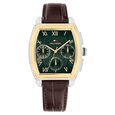 Tommy Hilfiger Quartz Multifunction Green Dial Brown Leather Strap Watch For Men - image number 0