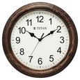 Titan Wooden Wall Clock with flame treated case White Dial Silent Sweep Technology - 35.5 cm x 35.5 cm (Medium) - image number 1