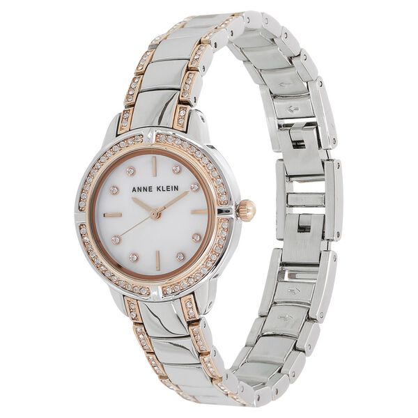 Anne Klein Quartz Analog Mother of Pearl Dial Metal Strap Watch for Women - image number 1