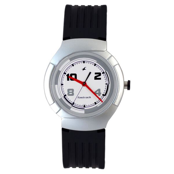 Fastrack Quartz Analog White Dial Plastic Strap Watch for Guys - image number 0