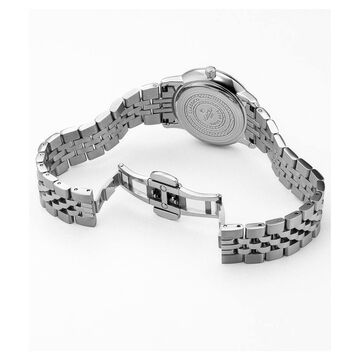 Roamer Classico Ladies Quartz Analog Blue Dial Silver Stainless Steel Strap Watch For Women