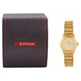 Titan Quartz Analog with Day and Date Champagne Dial Metal Strap Watch for Men - image number 4