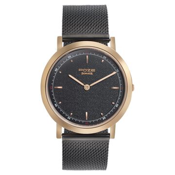 Sonata Poze Quartz Analog Grey Dial Stainless Steel Strap Watch for Men
