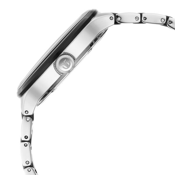 Titan Ceramic Fusion Quartz Multifunction Black Dial Silver Dual-Toned Stainless Steel Bracelet Watch for Men - image number 3