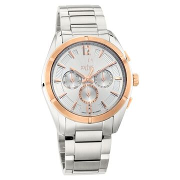 Xylys Swiss Multifunction Silver Stainless Steel Strap and Dial Watch For Men