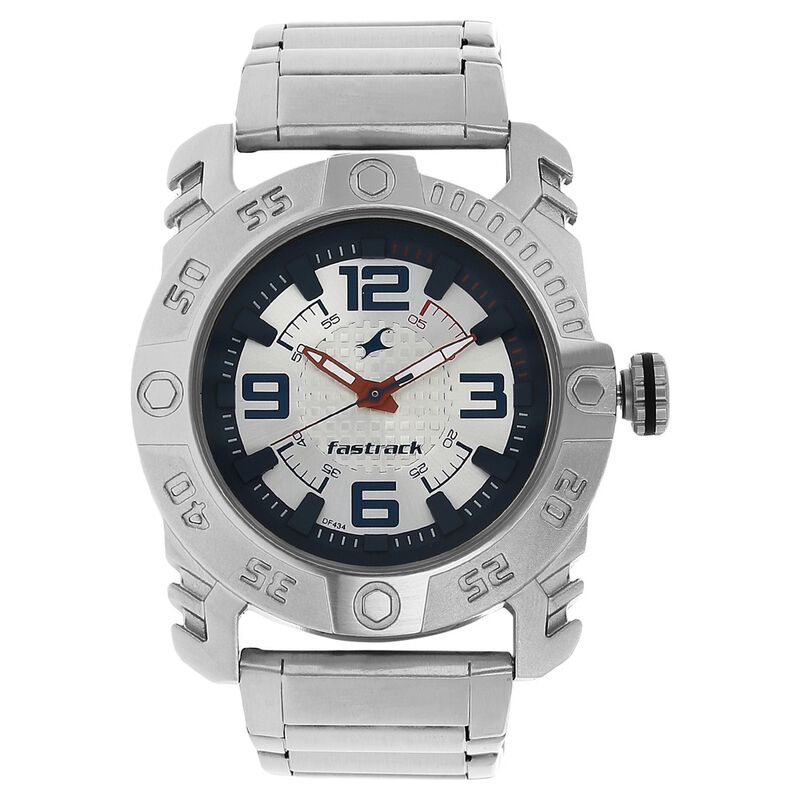 Fastrack Motorheads Quartz Analog Silver Dial Stainless Steel Strap Watch for Guys - image number 0
