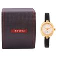Titan Quartz Analog Silver Dial Leather Strap Watch for Women - image number 4