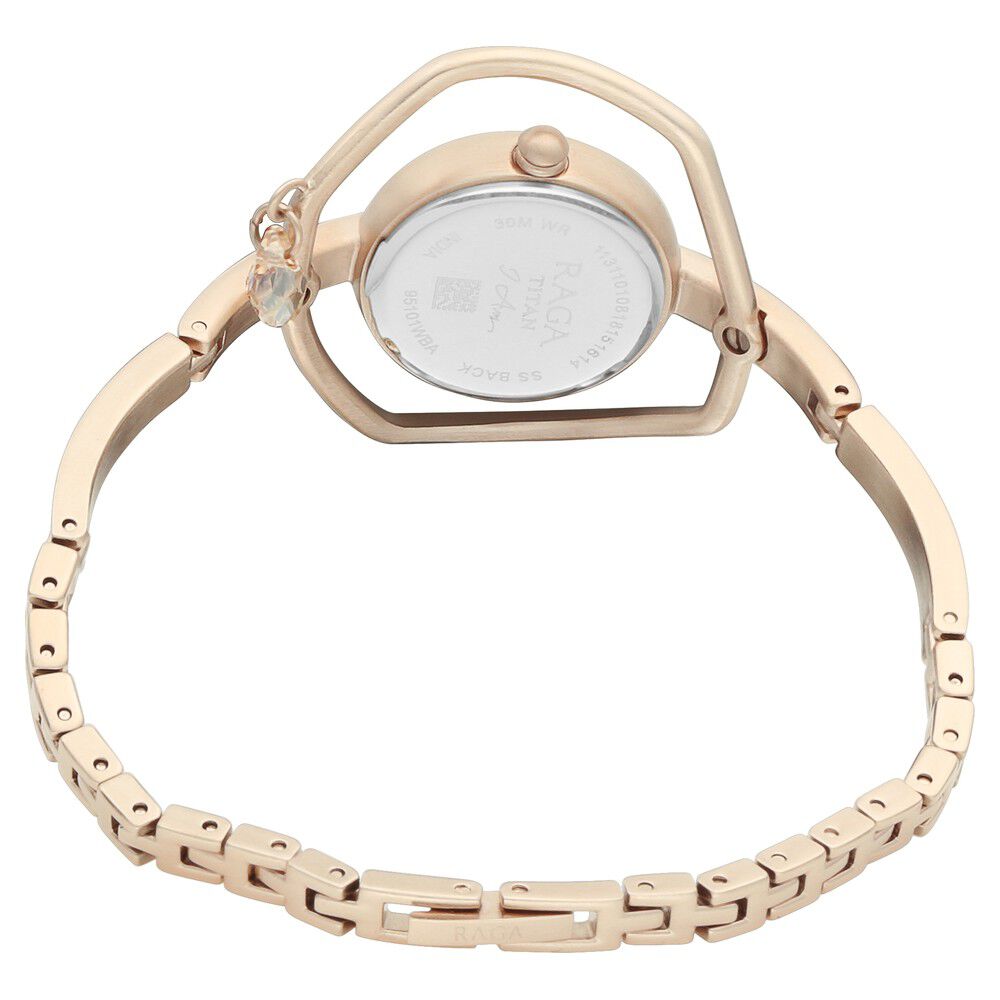 Buy Online Titan Raga I Am Mother of Pearl Dial Women Watch With Metal Strap nm95101wm01 Titan