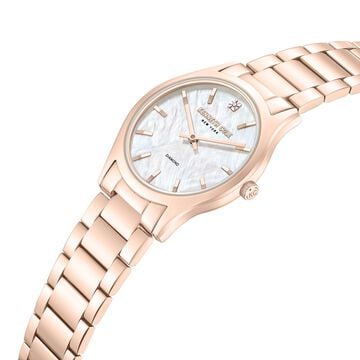 Kenneth Cole Quartz Analog Mother Of Pearl Dial Stainless Steel Strap Watch For Couple