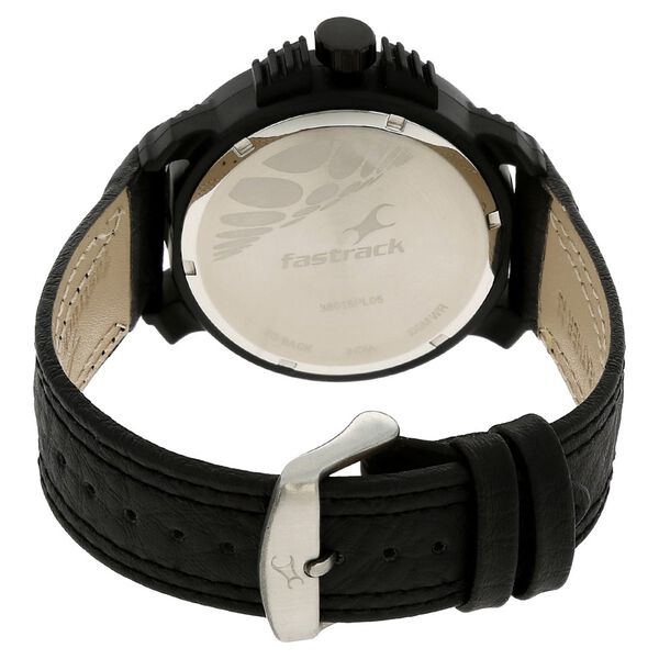 Fastrack Quartz Analog Green Dial Leather Strap Watch for Guys - image number 3