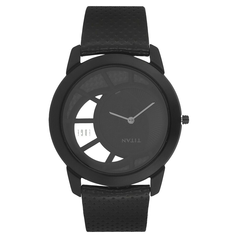 Buy Online Titan Quartz Analog Black Dial Watch for Men 1576nl03