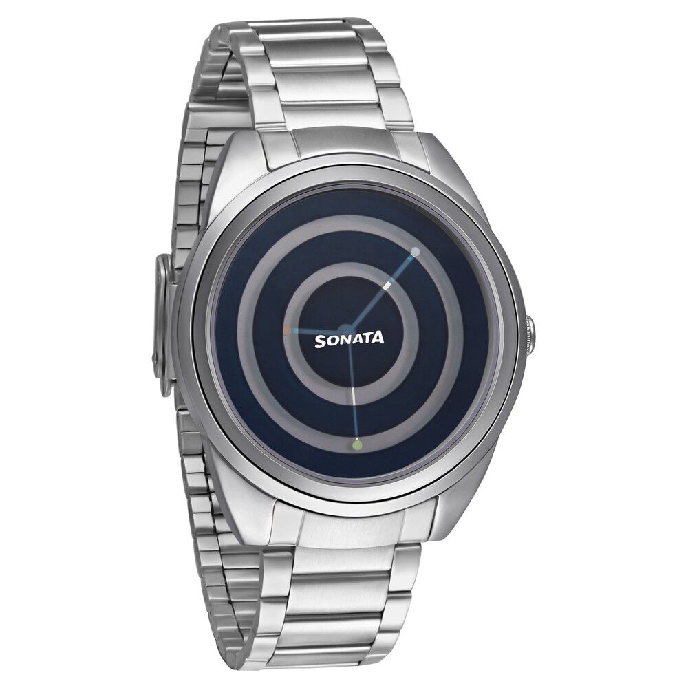 Buy Online Sonata Quartz Analog Anthracite Dial Leather Strap